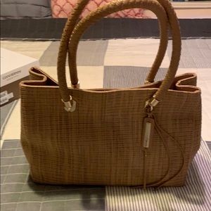 Cole Haan weaved handbag w/Tassel